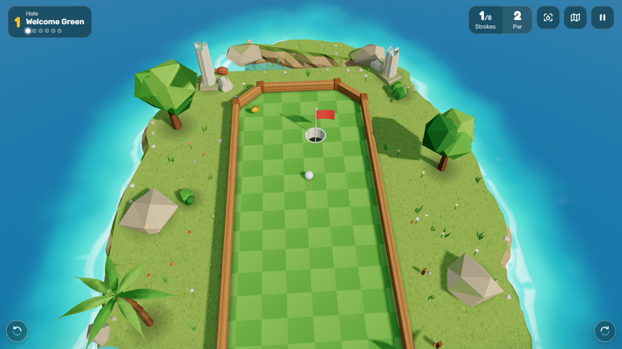 Actual gameplay: play area and HUD