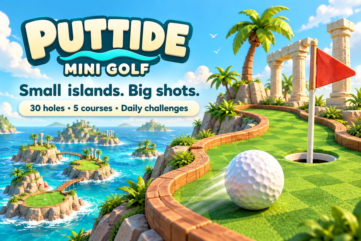 Puttide: Mini Golf — promotional feature panel 1