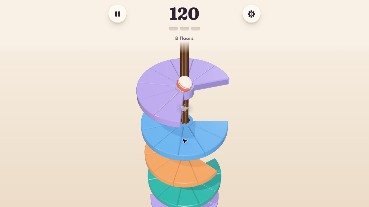 Twirldrop gameplay screen
