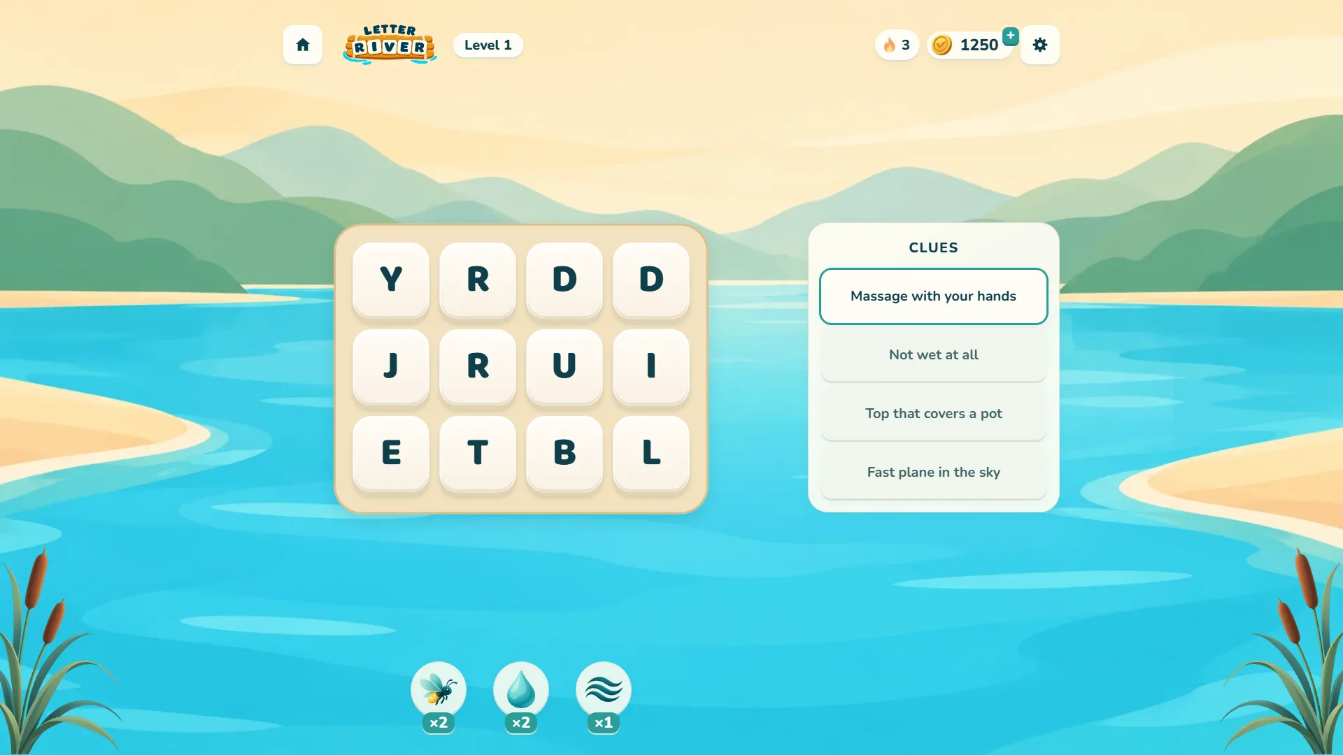 Conecta las letras para responder a la pista
