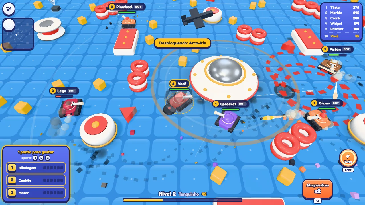 The airstrike: a jet crosses and the bombs fall on the marked spot.