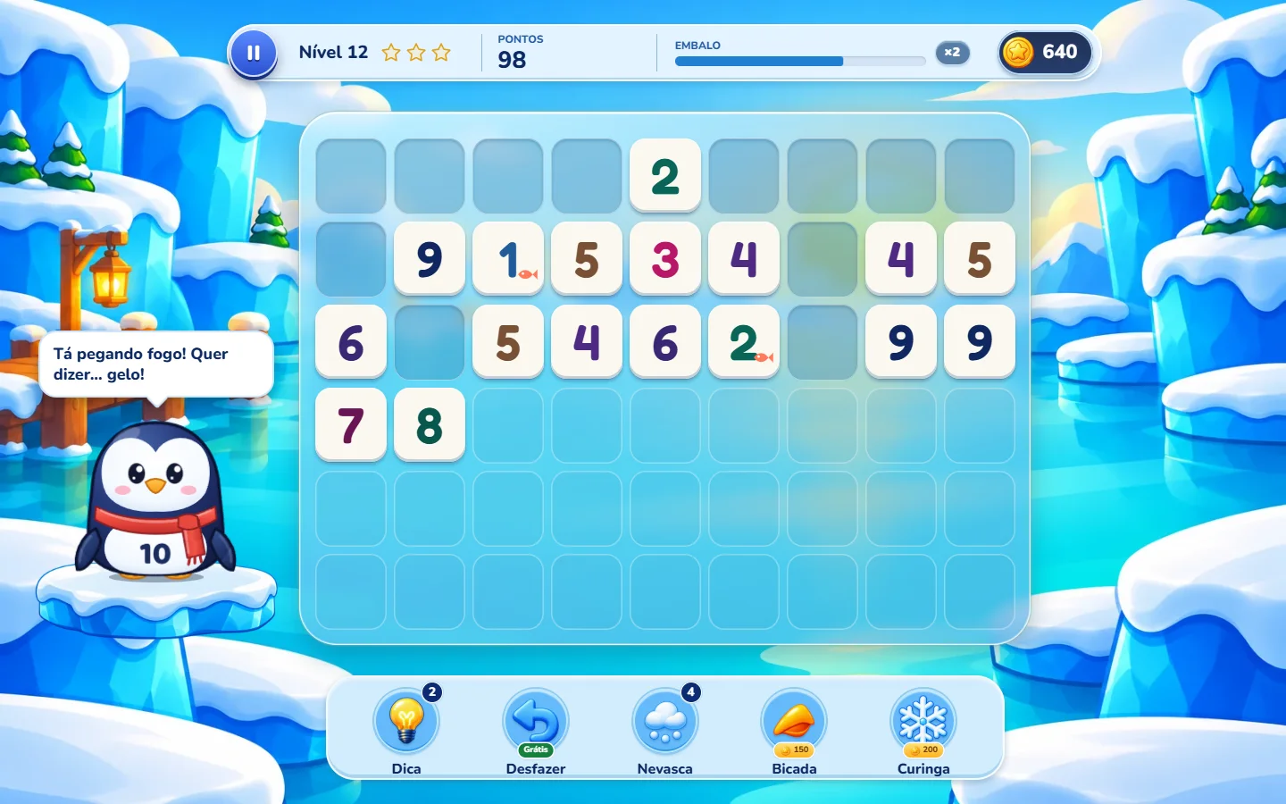 A level on the first island, mid-game.